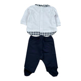 Lalalu' Completo 2 Pezzi Shirt-Ghettina per Neonato CJL3C BIANCO/BLU LALALU' 