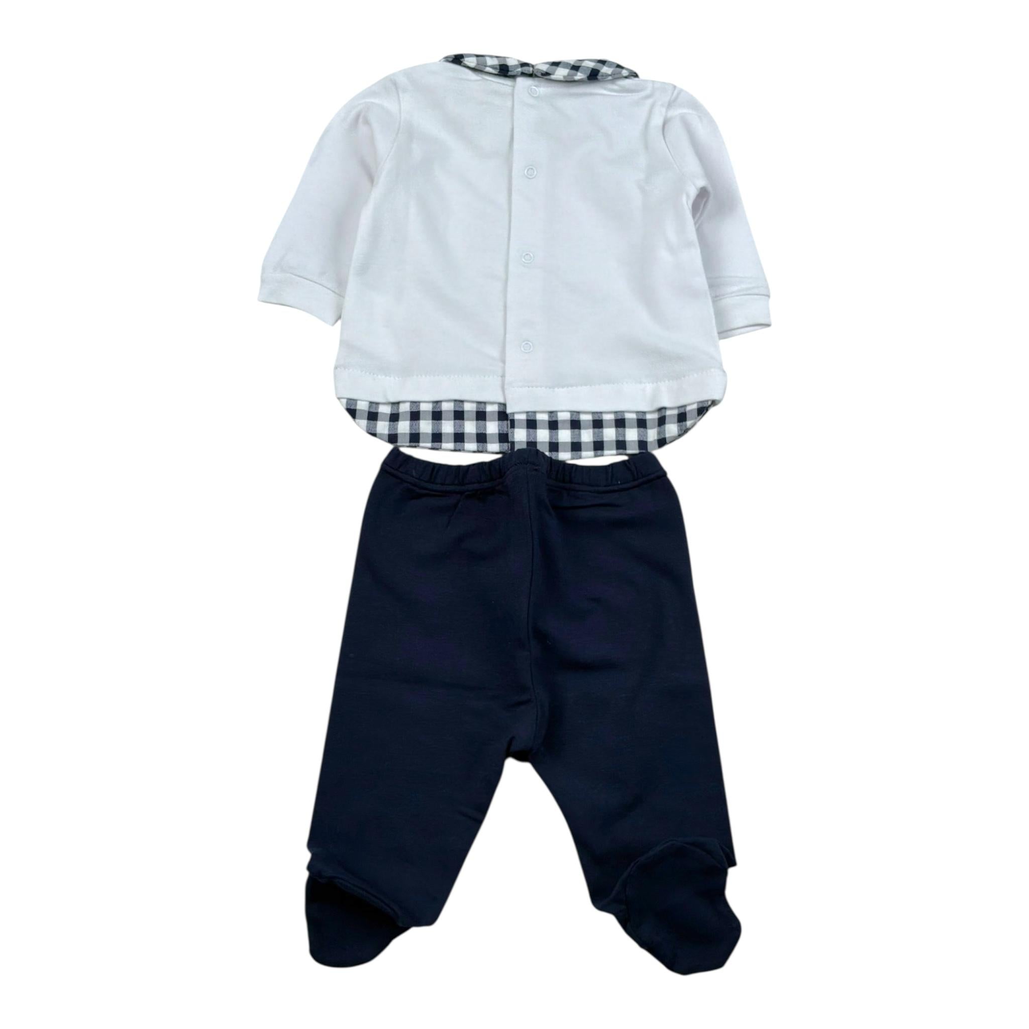 Lalalu' Completo 2 Pezzi Shirt-Ghettina per Neonato CJL3C BIANCO/BLU LALALU' 