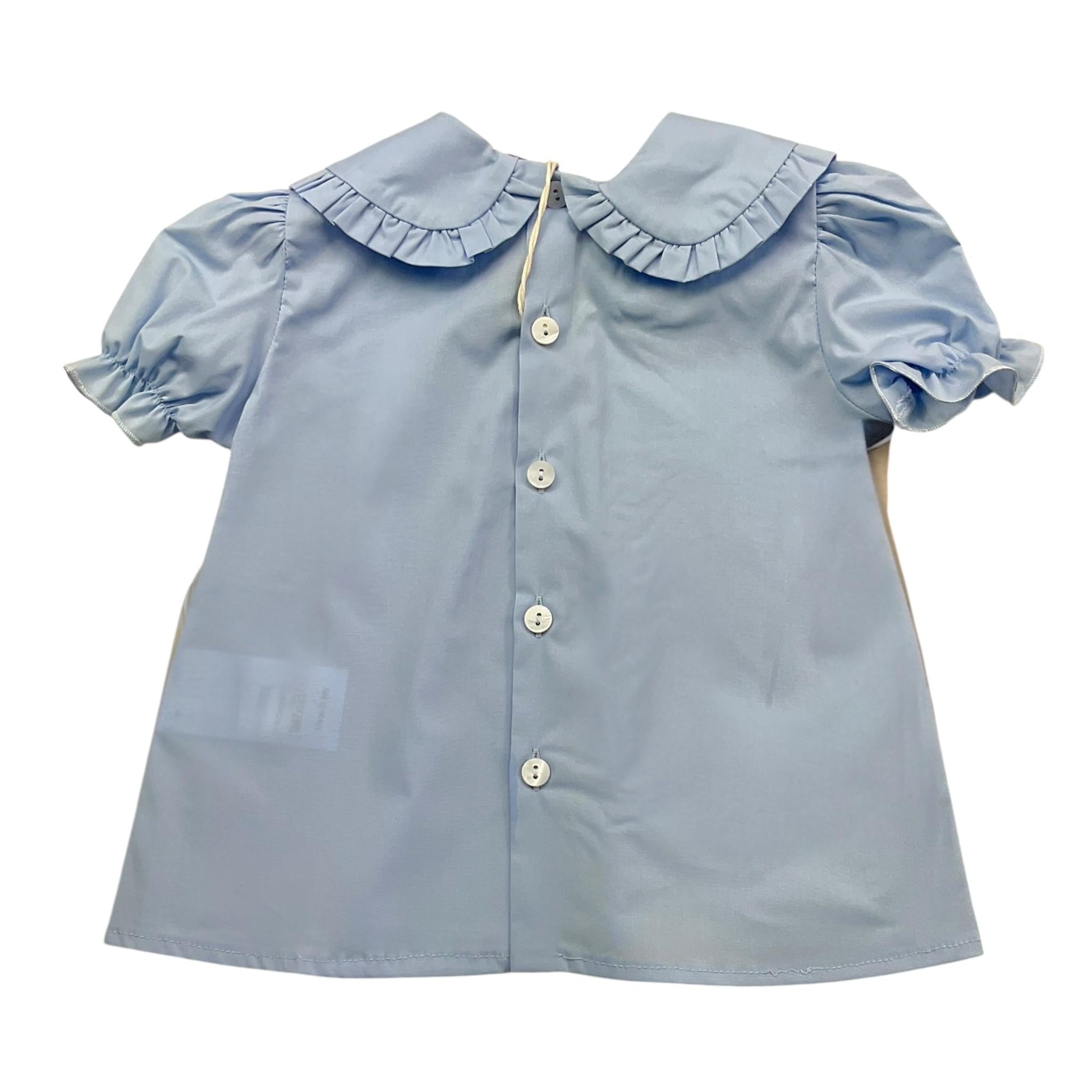 Little Bear Camicia Girocollo Tinta Unita Mezza Manica per Neonata 8221 AZZURRO LITTLE BEAR 
