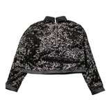 DONDUP maglia con paillettes tinta unita Nero per Bambina DFCA027 NERO DONDUP 