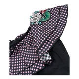 John Richmond Top Tinta Unita con Rouches per Bambina RGP26110TO NERO JOHN RICHMOND 