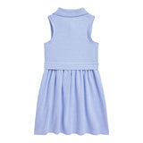 Ralph Lauren Abito Giromanica Tinta Unita per Bambina 313965176003 AZZURRO POLVERE RALPH LAUREN 