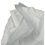 M+E' T-Shirt Girocollo tinta unita con Tulle Bianco per Neonata UE1768NX BIANCO M+E' 