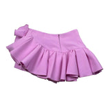 Fun & Fun Gonna Tinta Unita con Balze per Bambina FNCBSO00993 GLICINE FUN & FUN 