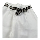 Please Pantalone Tinta Unita Modello Palazzo per Bambina PE66130G7 BIANCO PLEASE 