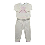 Nanan Completo 2 Pezzi Maglia-Pantalone Tinta Unita per Neonata E2401301R PANNA NANAN 