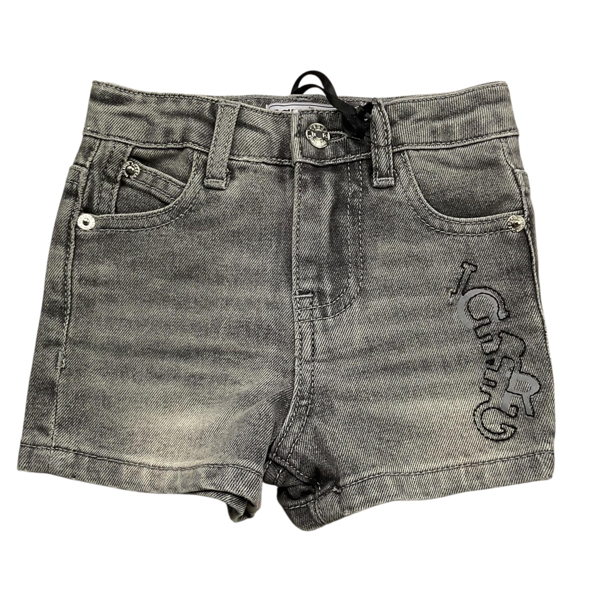 Iceberg Bermuda Tinta Unita In Denim con Girovita Regolabile per Bambino BMICE5108BJ GRIGIO ICEBERG 