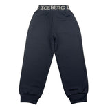 ICEBERG pantalone tuta tinta unita con logo Nero per Bambino PFICE5304J NERO ICEBERG 