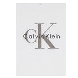 Calvin Klein T-Shirt Girocollo Tinta Unita con Logo per Neonato IN0IN0001 BIANCO CALVIN KLEIN 