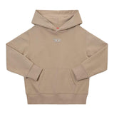 Msgm Felpa Chiusa con Cappuccio Tinta Unita con Stampa per Bambina J02025 BEIGE MSGM 