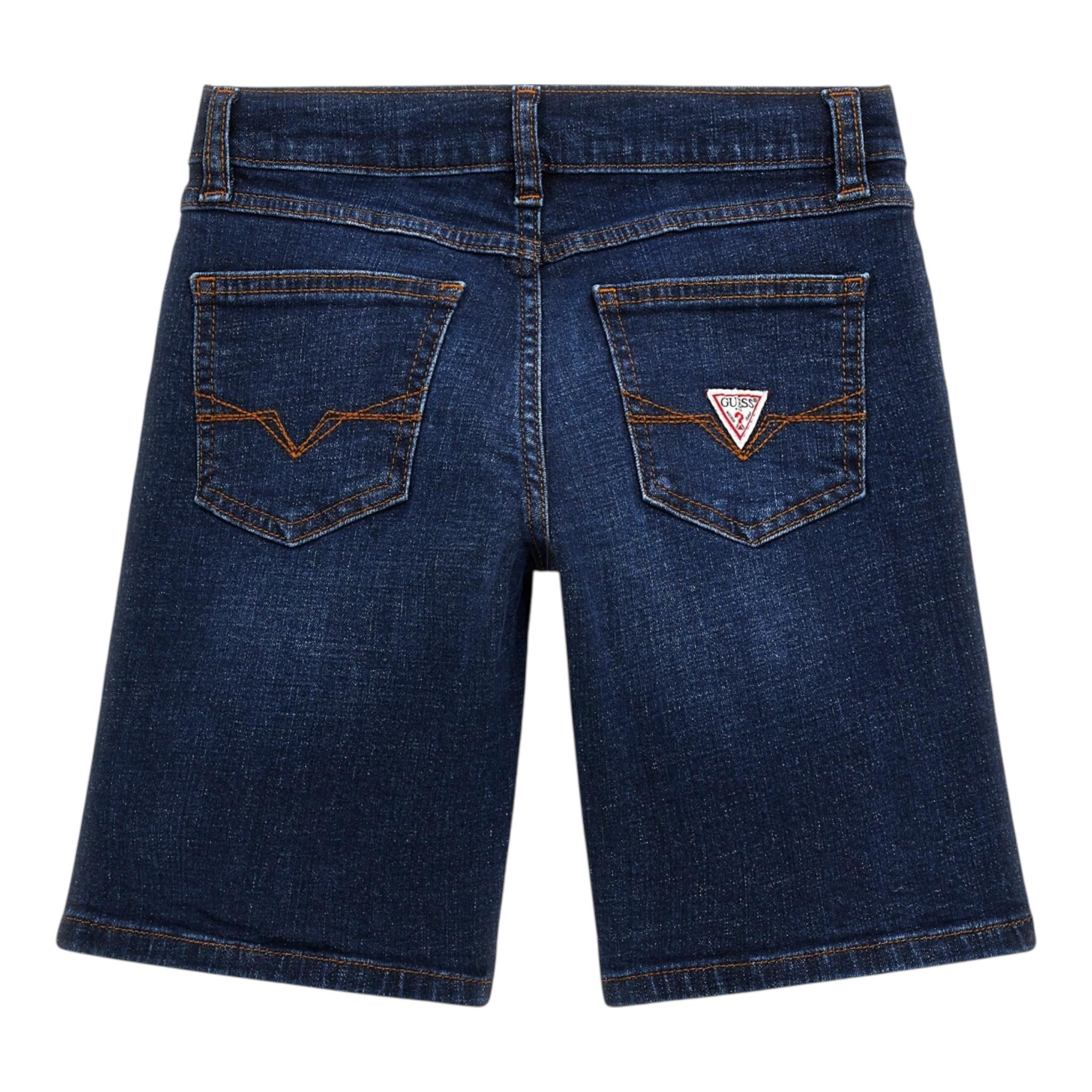 Guess Bermuda In Denim Tinta Unita per Bambino L4RD12D52Z0 BLU GUESS 