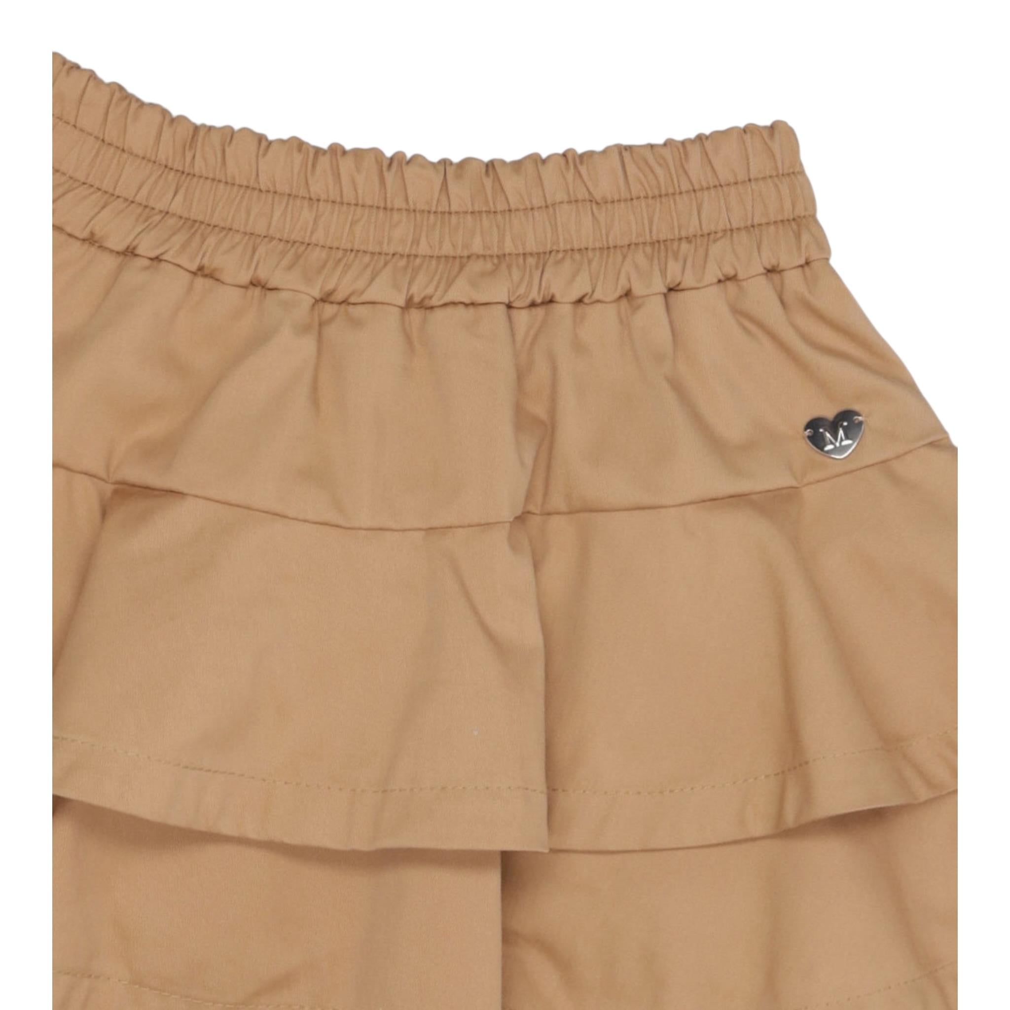 Monnalisa Gonna Tinta Unita con Balze per Neonata 17E701 BEIGE MONNALISA 