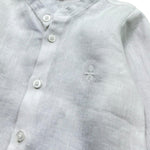 Le Bebe' Camicia Tinta Unita con Colletto Coreano per Neonato LBB5340 BIANCO LE BEBE' 