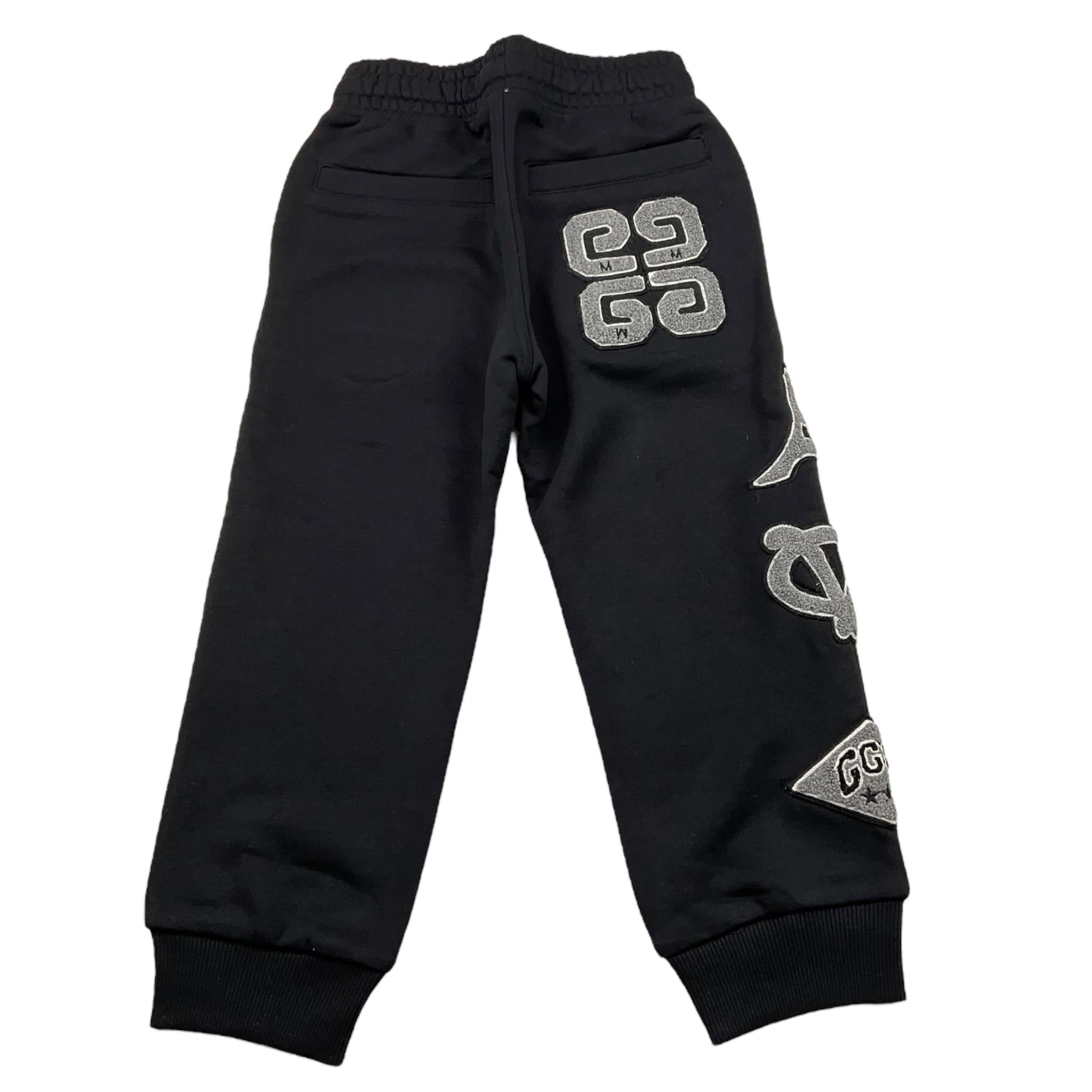 GIVENCHY pantalone tuta tinta unita con logo Nero per Bambino H24233 NERO GIVENCHY 