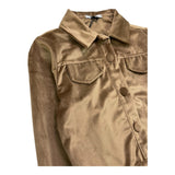 JANICE camicia manica lunga tinta unita in velluto Marrone per Bambina JN073R MARRONE JANICE 