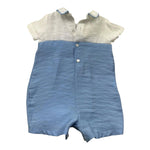 Le Bebe Pagliaccetto Mezza Manica Bicolore per Neonato LBB5380 BIANCO/AZZURRO LE BEBE 