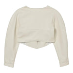 Monnalisa Giubbino Tinta Unita In Ecopelle per Bambina 17E100X BEIGE MONNALISA 