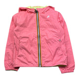 K-Way Giubbino Reversibile con Zip E Cappuccio per Bambina K61313WXX VERDE/ROSA K-WAY 