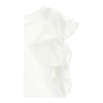 Monnalisa Canotta Tinta Unita con Balze per Bambina 17E601 BIANCO MONNALISA 