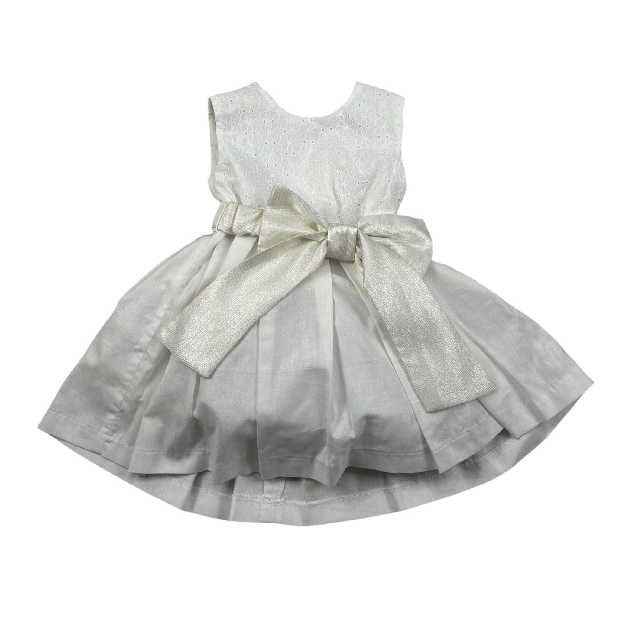 abito cerimonia giromanica tinta unita TM448 BIANCO MAGNIFICA LULU 