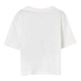 Stella Mccartney T-Shirt Girocollo Tinta Unita con Stampa per Bambina TW8A41X BIANCO STELLA McCARTNEY 