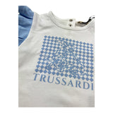 Trussardi T-Shirt Girocollo Tinta Unita con Maniche In Contrasto per Neonata TIP26128TS BIANCO TRUSSARDI 