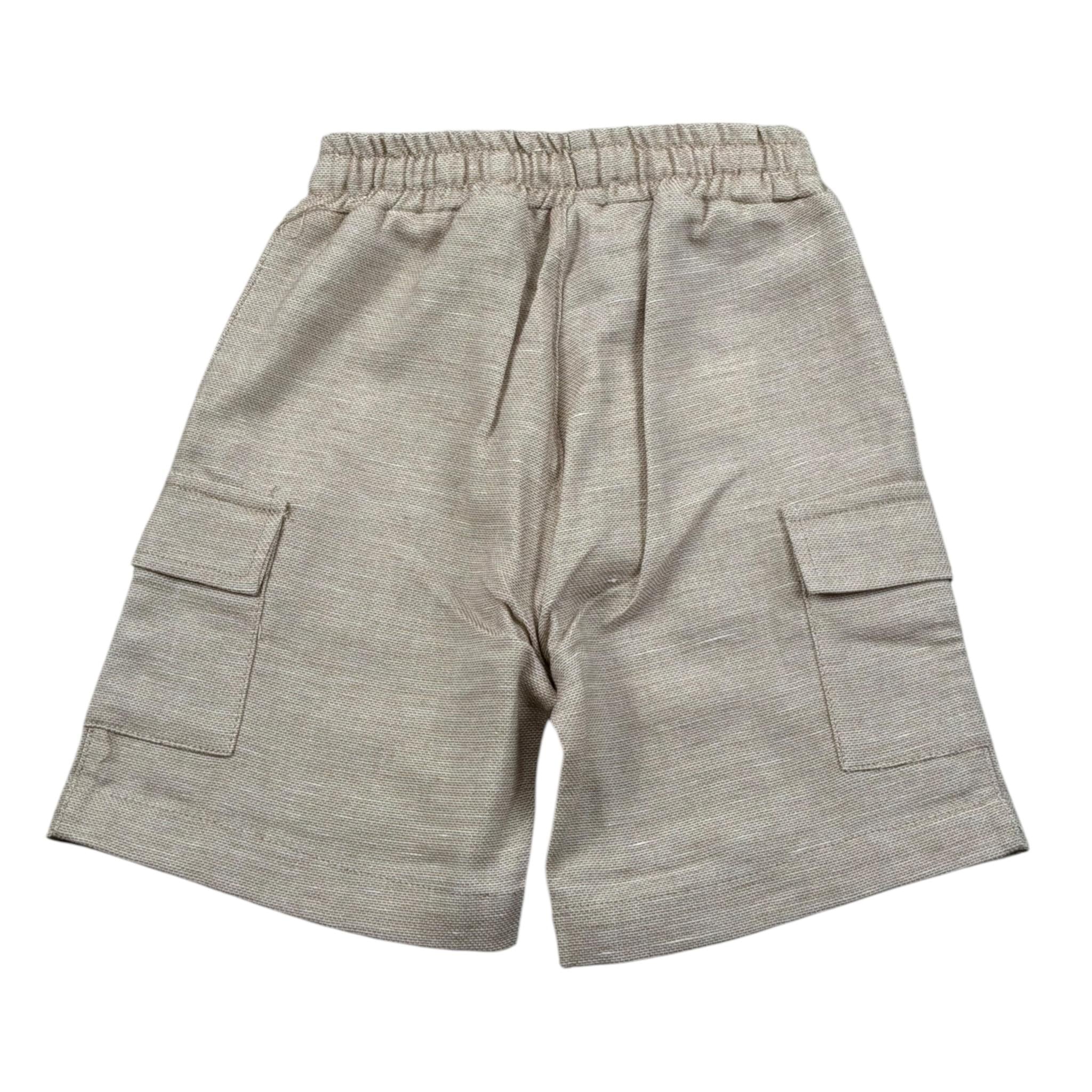 M+E' Bermuda Tinta Unita con Elastico In Vita per Bambino UEM0505X SABBIA M+E' 