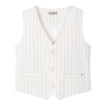 Mayoral Gilet Tinta Unita con Fantasia A Righe per Bambino 3369 BIANCO MAYORAL 