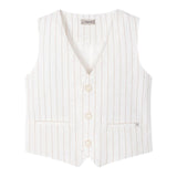 Mayoral Gilet Tinta Unita con Fantasia A Righe per Bambino 3369 BIANCO MAYORAL 