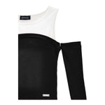 MONNALISA shirt bicolore a costine Bianco/nero per Bambina 41D606 BIANCO/NERO MONNALISA 