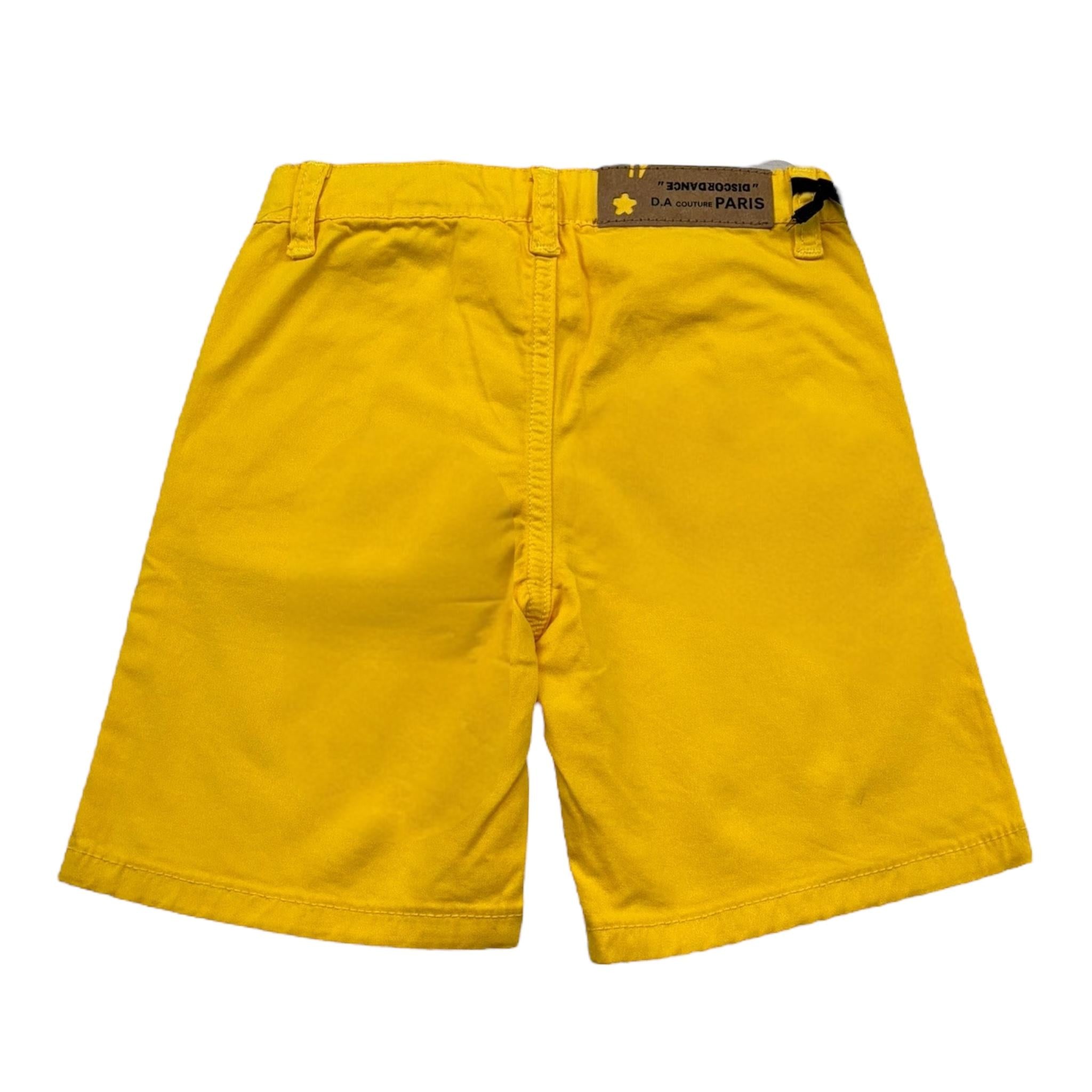 Daniele Alessandrini Bermuda Tinta Unita con Girovita Regolabile per Bambino 1296S00202X GIALLO DANIELE ALESSANDRINI 