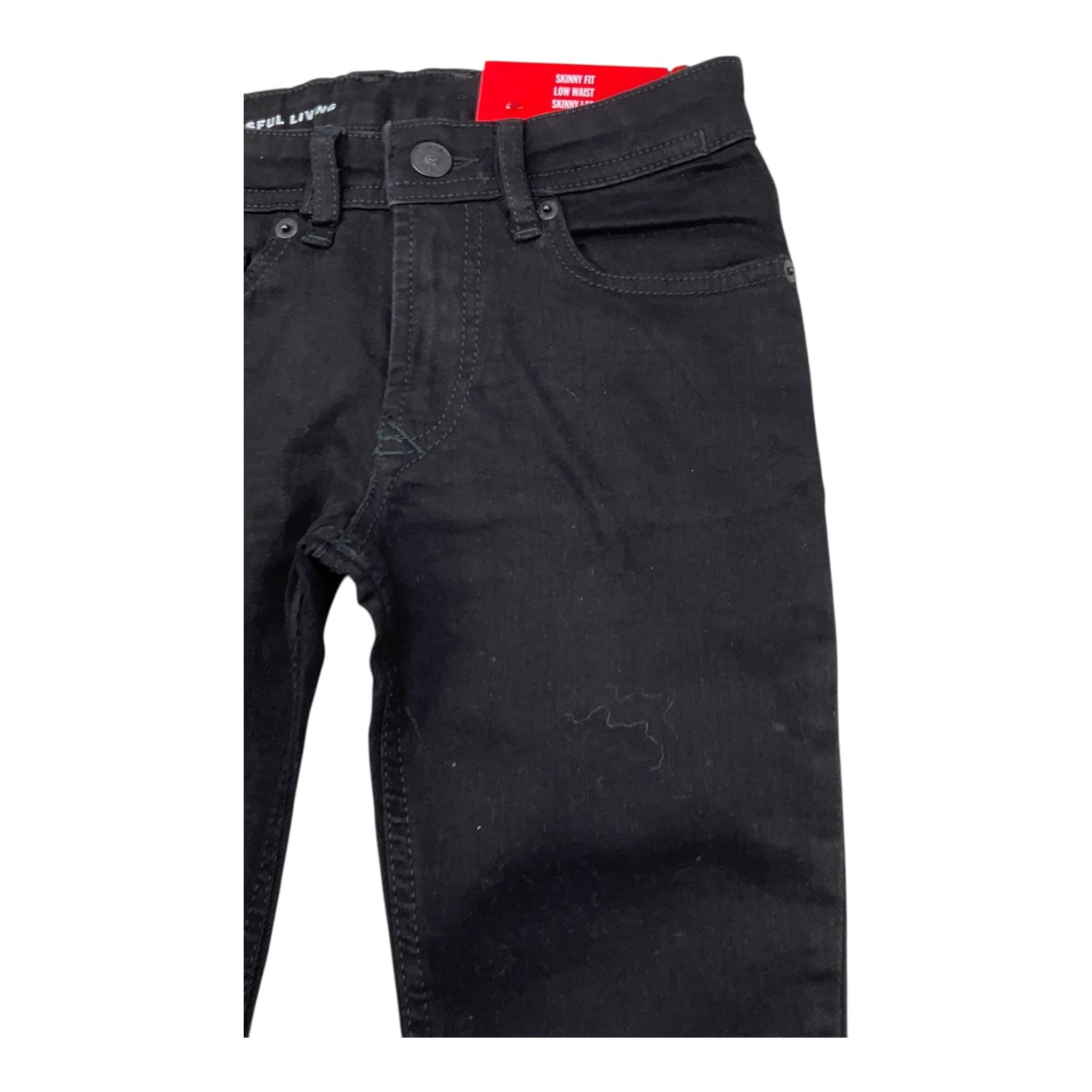 DIESEL jeans tinta unita con girovita regolabile Nero per Bambino J00807 NERO DIESEL 