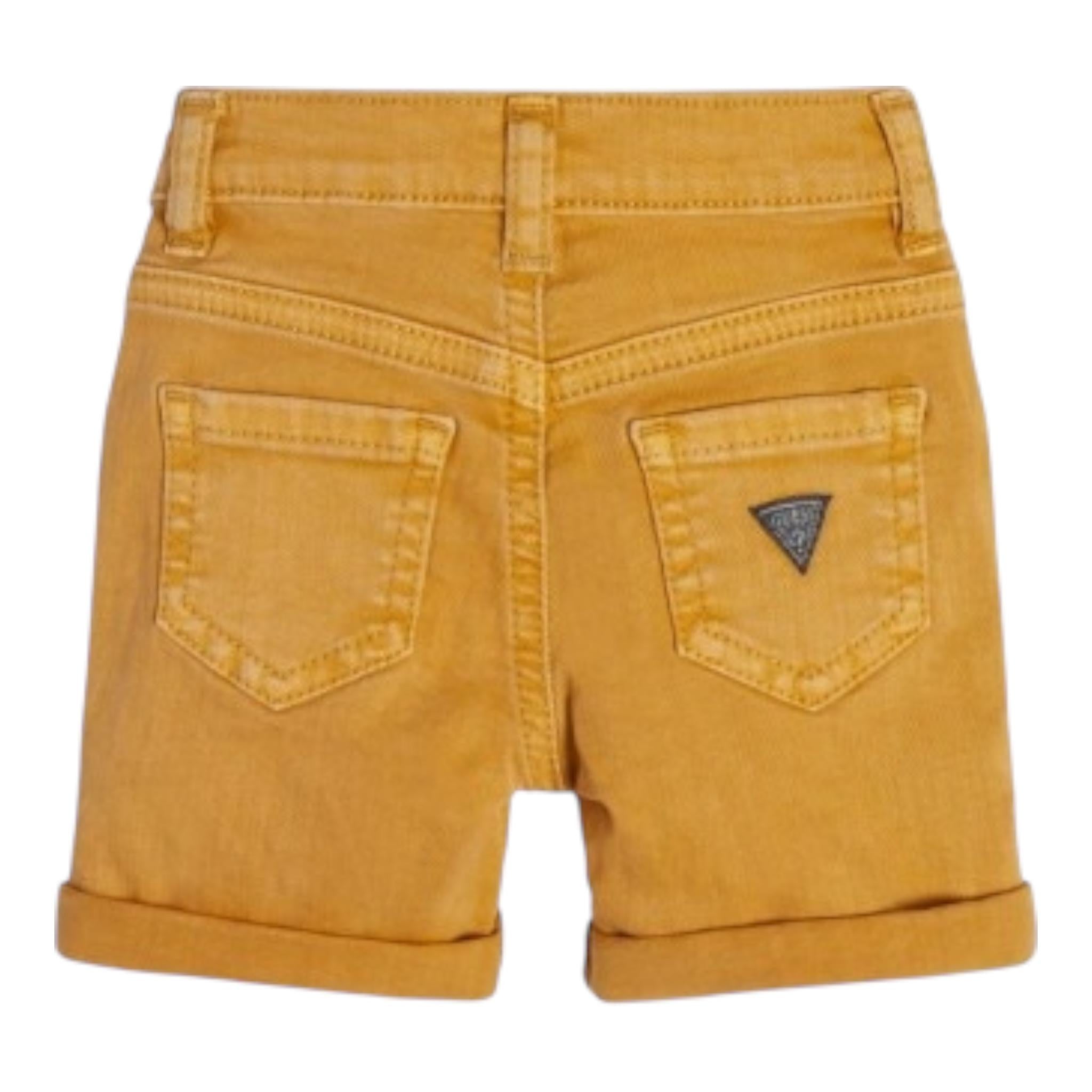 Guess Bermuda Tinta Unita con Girovita Regolabile per Neonato N1RD03WE620N GIALLO GUESS 