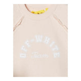 Off-White Felpa Girocollo Tinta Unita con Stampa per Bambina OBBA006S24 ROSA OFF-WHITE 