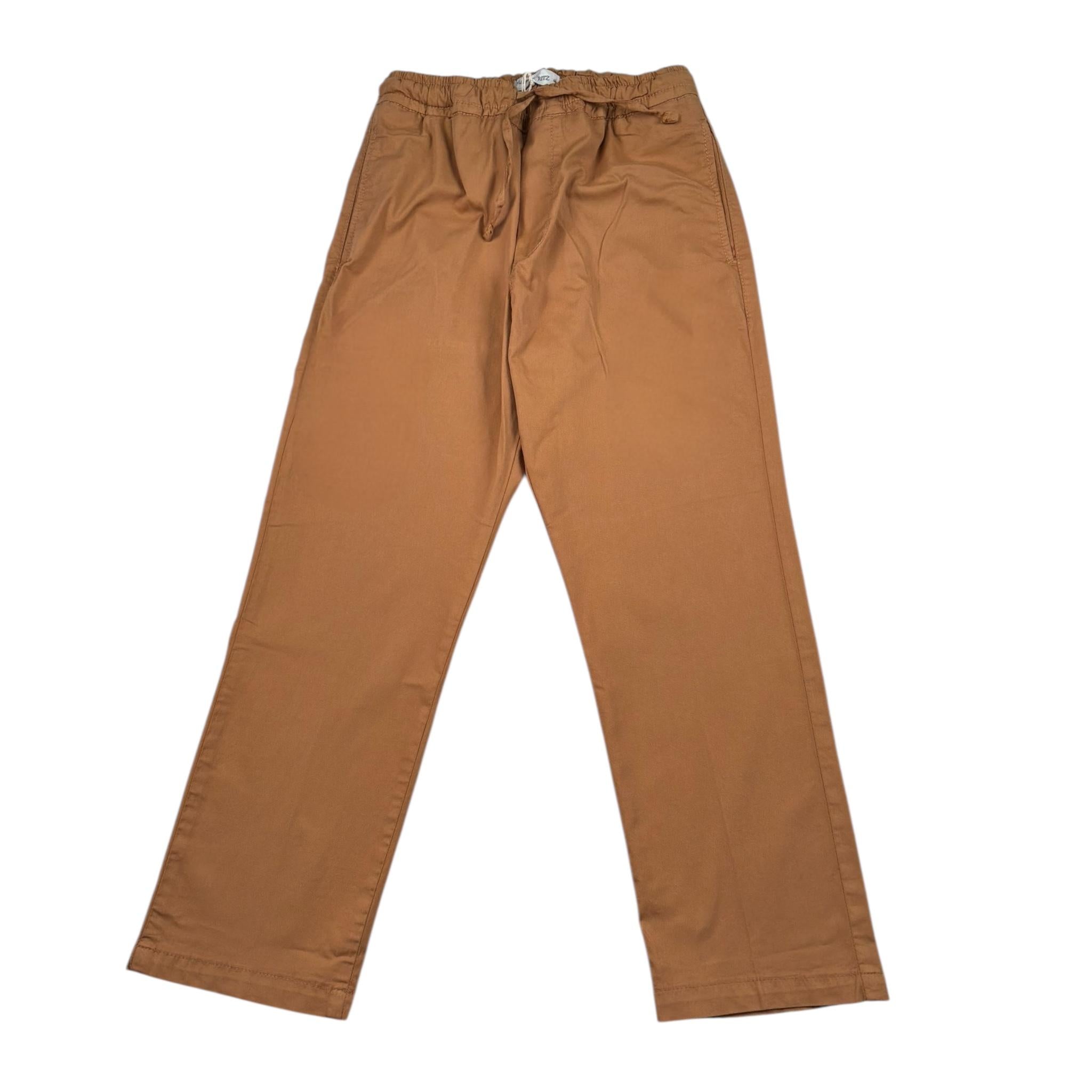 Manuel Ritz Pantalone Tinta Unita con Elastico In Vita per Bambino MR3002X CAMMELLO MANUEL RITZ 