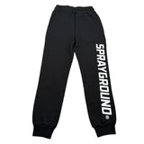 Sprayground Pantalone Tuta Tinta Unita con Stampa per Bambino SPY1031BLK NERO SPRAYGROUND 
