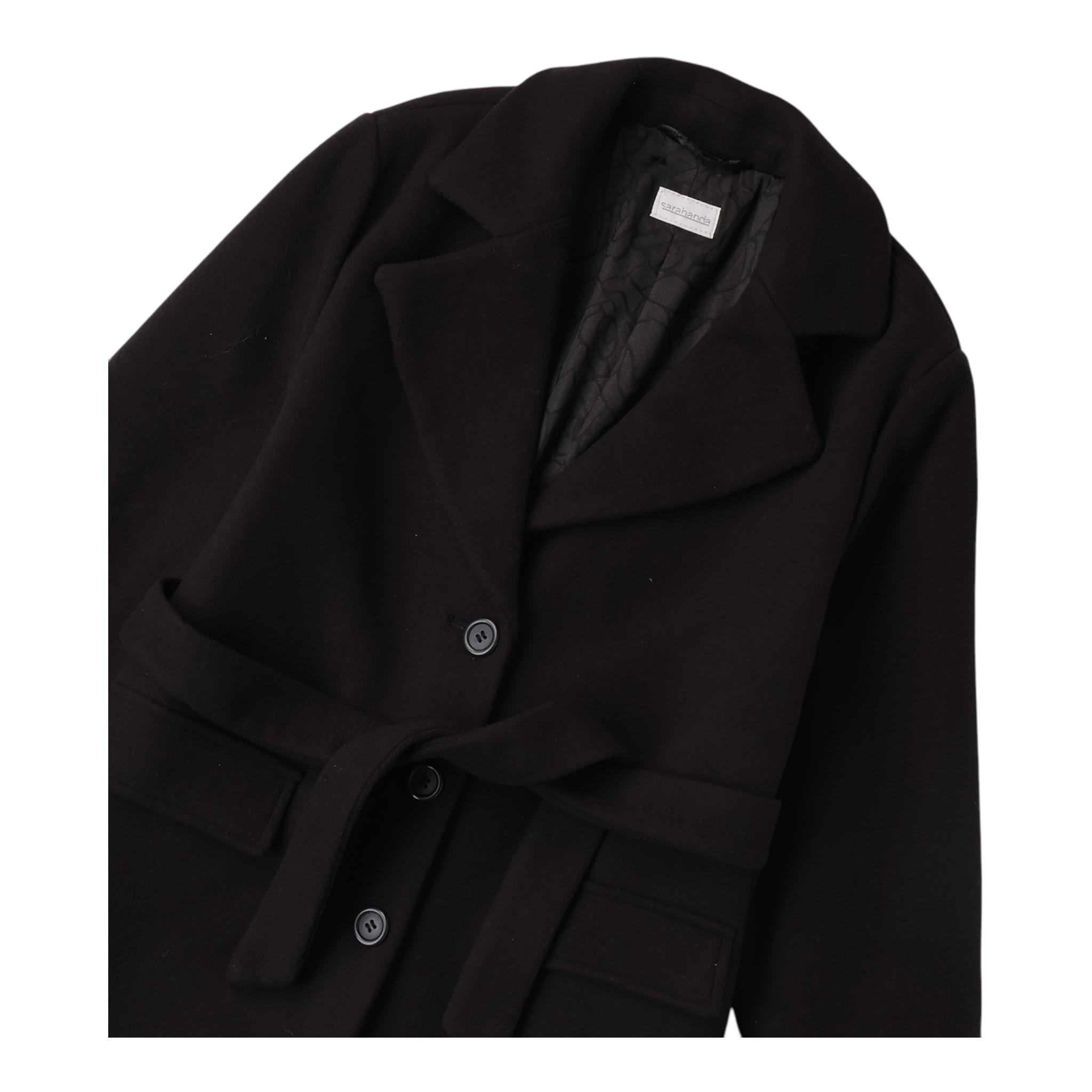SARABANDA cappotto tinta unita con bottoni Nero per Bambina A723 NERO SARABANDA 