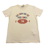 GOLDEN GOOSE t-shirt girocollo tinta unita con stampa Beige per Bambino GKP0103P BEIGE GOLDEN GOOSE 