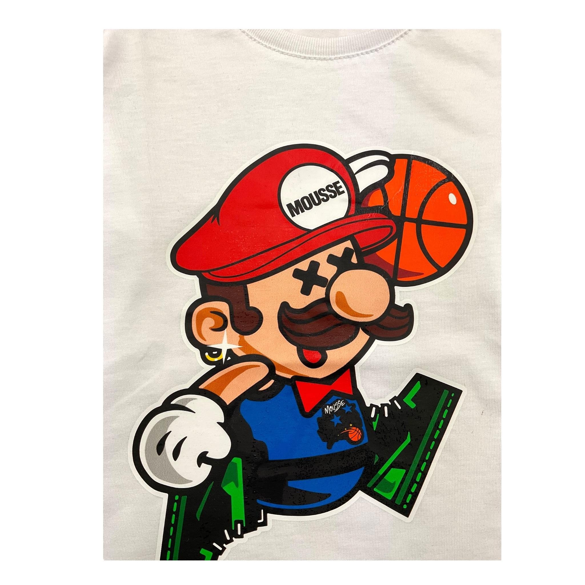 MOUSSE shirt girocollo tinta unita con stampa mario Bianco per Neonato HKNTL368W BIANCO MOUSSE 