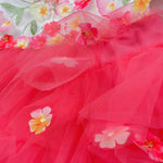 Aletta Abito Cerimonia Tinta Unita con Fantasia E Tulle per Neonata HD00520 BIANCO ALETTA 