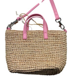 Saint Barth Borsa Tinta Unita In Paglia con Tracolla per Bambina 00415L BEIGE SAINT BARTH 