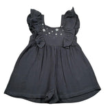 Petit Indi Tuta Tinta Unita con Stampa per Neonata SS25BK5026X GRIGIO PETIT INDI 