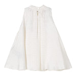 Balmain Abito Giromanica Tinta Unita per Bambina BW1D62 PANNA BALMAIN 