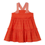 Miss Grant Abito Giromanica Tinta Unita per Neonata 3942N ARANCIONE MISS GRANT 