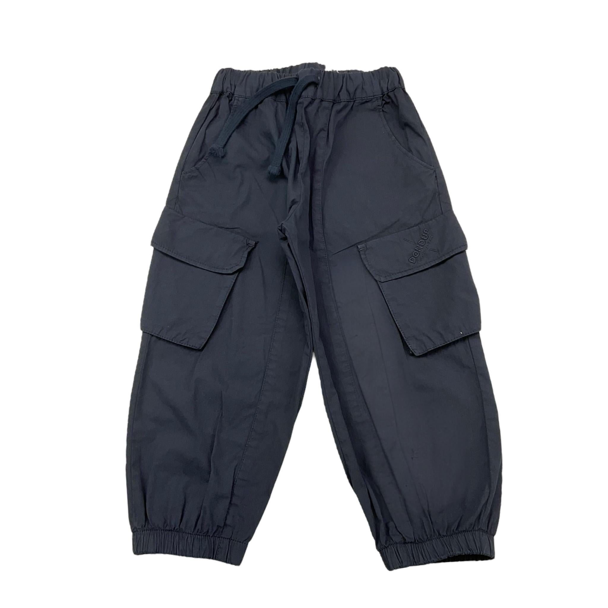 Dondup Pantalone Tinta Unita con Elastico In Vita per Bambina DMPA112 BLU DONDUP 