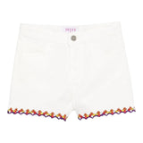 Emilio Pucci Short Tinta Unita con Profili In Contrasto per Bambina PW6A69 BIANCO EMILIO PUCCI 
