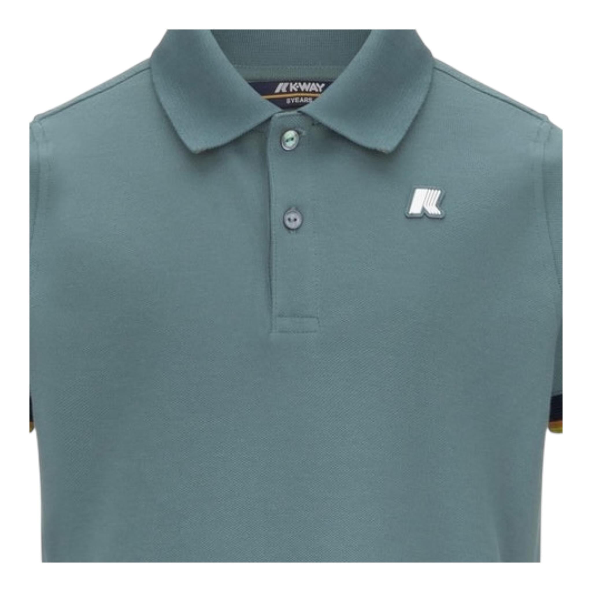 K-Way Polo Mezza Manica Tinta Unita per Bambino K6126LWX VERDE K-WAY 