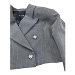 John Richmond Giacca Modello Crop Tinta Unita Doppiopetto per Bambina RGP26036GC GRIGIO JOHN RICHMOND 