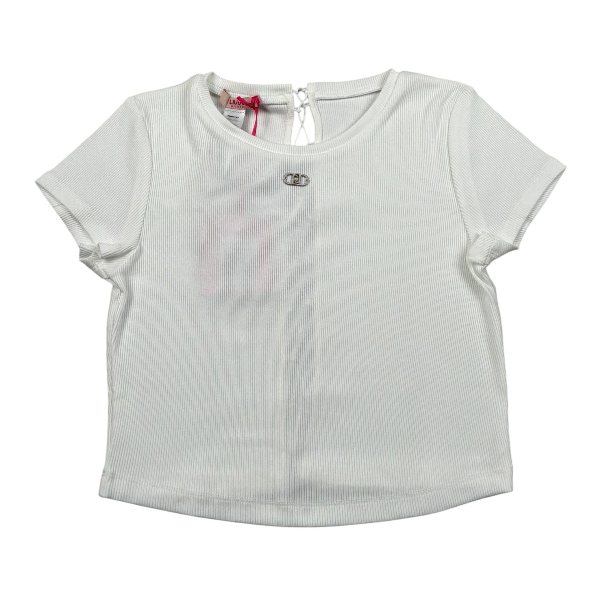 t-shirt girocollo tinta unita GA5151X BIANCO LIU JO 