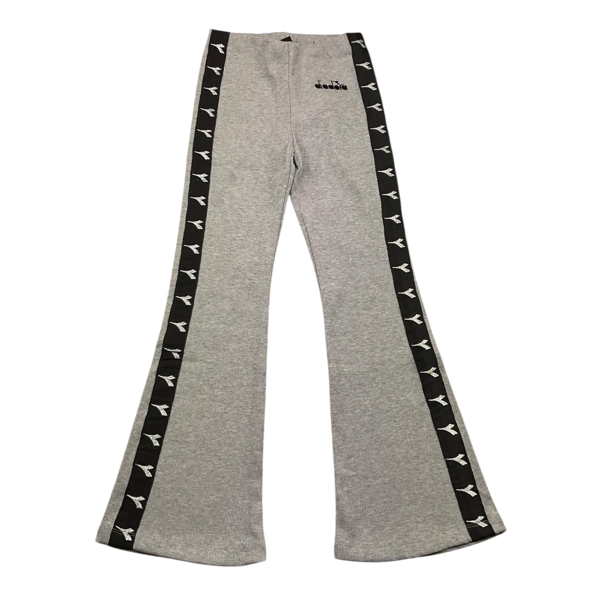 DIADORA pantalone tinta unita modello zampa con profili logati Grigio per Bambina F4IJGLG138 GRIGIO DIADORA 